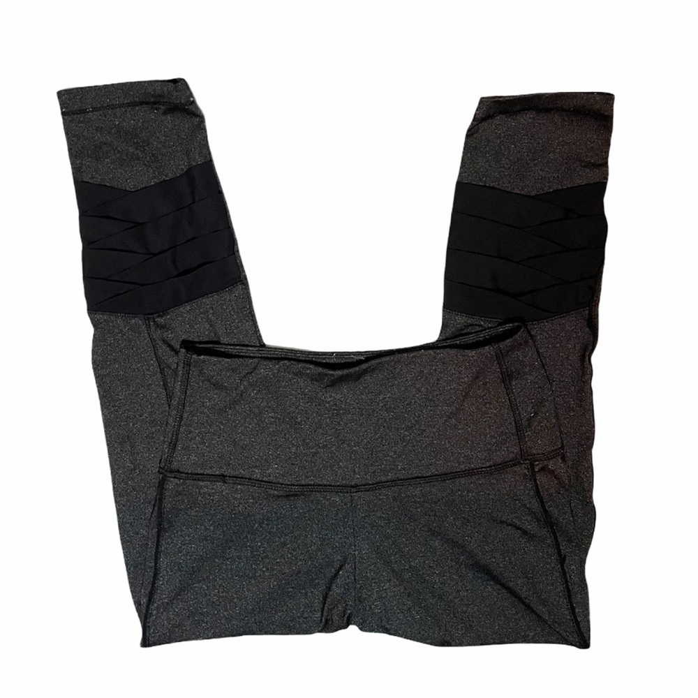 Charcoal Grey Leggings w/ Black Detailing on Back